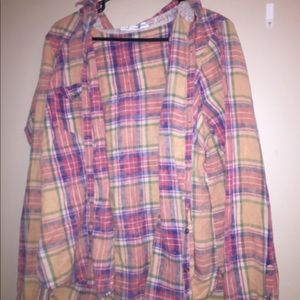 Multi colored flannel
